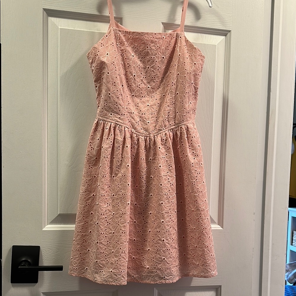 Pink Eyelet Kids Dress